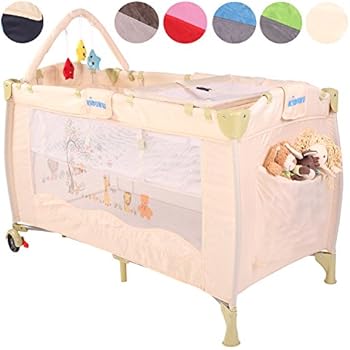 baby cot bed and changing table