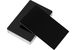 ZOENHOU Lot de 150 Cartes de Visite en Métal Carte en Métal Noir, 0,21 mm, Marquage laser, Pour affaires, bureau, entreprise, création d'entreprise, boutique