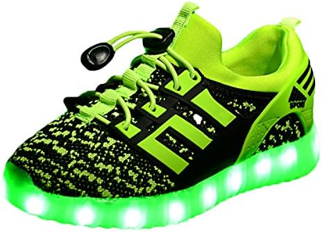 Yeeper Boys & Girls's USB Charging LED Light Up Shoes Colorful Flashing Sneakers for Children