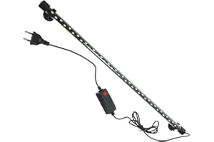 Housoutil Lumière Led Aquarium 58Cm Éclairage Blanc Pur Haute Luminosité Ventouses Lampe Décorative Aménagement Paysager Aquatique Prise Ue