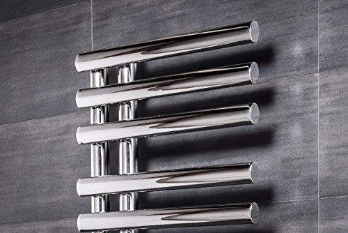Kristiansund Handtuchheizkörper 1200 x 450mm Chrom mit elektrischem Thermostat Element - 5