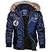 Produktbild Männer Mantel Winter, Sonnena Herren Langarm Pelz Hoodie Wintermantel Übergröße Reißverschluss Sport Outwear Casual Warme Kapuzen Bluse Steppjacke Coat