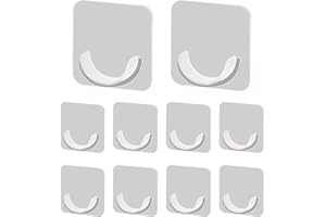 DIYPARKIA 10PCS Transparent Curtain Rod Holders Nail Free Adjustable Rod Bracket, Self Adhesive Curtain Rod Bracket No Drill Self Adhesive Rod Brackets for Home Bathroom Kitchen and Hotel