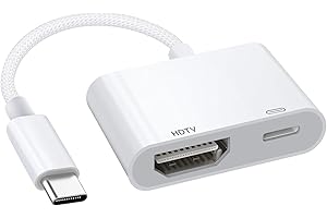 Honpzz USB C auf HDMI Adapter, Type C zu HDMI 4K Adapter mit 100W Aufladen, 4K HD Video und Audio Sync Bildschirmkonverter USB Typ C hdmi Digital AV für i-Phone 16/15/iPad/Tablet/Laptop/Handy