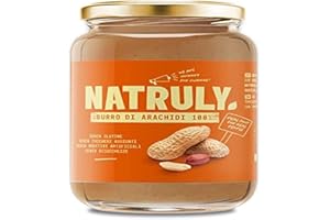 NATURAL ATHLETE NATRULY Crema de Cacahuete Sin Azúcar, Vegana, Sin Gluten, Sin Lactosa, 100% Cacahuete Natural (500g)