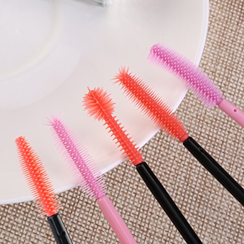 NUOLUX Wimpernbürste,50tlg. Wimpernbürste Set Einweg Wegwerf Wimpern Mascara Bürste - 7