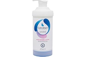 Cetraben Moisturising Lotion, Dry, Sensitive & Eczema-Prone Skin, Lightweight & Quick Drying, Soothes & Protects Skin, Daily Moisturiser Suitable for Adults & Children, Fragrance Free, 1 x 475ml