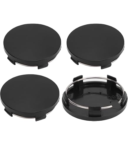 Audi 4M8071006A Dynamic Hub Caps (Pack of 4) Black/Silver 20.6 x