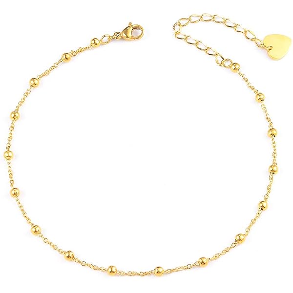 Tobillera De Acero Inoxidable Chapada En Oro 18k - Con Colgante De Trébol, Estrella O Moneda, Ajustable, Resistente Al Agua