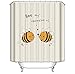 Produktbild Zwei Cute Cartoon Bienen Decor Wasserdicht Polyester- und Schimmelresistent-Badezimmer Dusche Vorhang, Polyester, 180*200cm