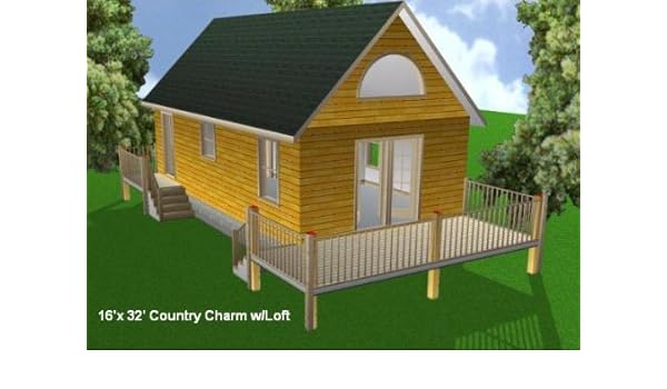 16x32 Cabin W Loft Plans Package Blueprints Material List