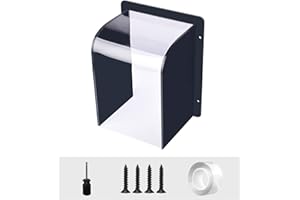 ZGZFEIYU Scatola antipioggia trasparente, Copri Citofono Campanello da Esterno, Copertura Antipioggia per Campanello in Metallo Impermeabile per Fotocamera, Pulsante E Campanello della Porta