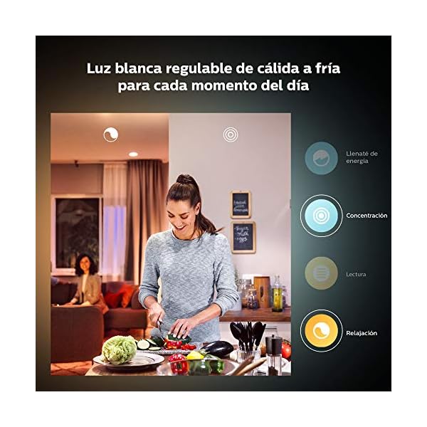 Philips Hue White Ambiance Pack 2 bombillas LED funciona con Alexa y Google Home - Imagen 3