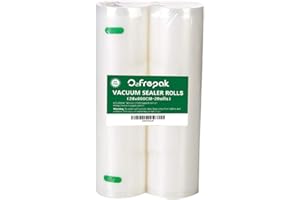 ‎O2FREPAK O2frepak 2 Folienrollen 28x600cm Vakuumierrollen für Lebensmittel,BPA-Frei Vakuumierbeutel Sous Vide Beutel Folien für Vakuumierer und Folienschweißgeräte Geeignet (gesamt:1200cm)