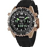 Infantry Herren Analog-Digital Uhr Datum Beleuchtung Kalender Outdoor Chronograph Schwarz Kautschuk Armband