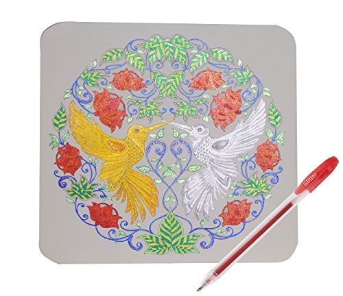 Farbige Gelschreiber Gelstifte Set, inkl. Metallic, Pastellfarben, Neon, Glitzer für Erwachsenen-Malbücher Scrapbooking, färben, etwas Kritzeln, skizzieren und Craft, Pack von 48 Gelroller mit 1,0mm Spitze - 6
