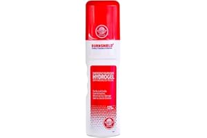 Burnshield Hydrogel 125ml Spray mit natürlichem Teebaumöl - Brand- und Wundgel┇Gel für kleinflächige Verbrennungswunden, Rötungen, Sonnenbrand, Abschürfungen (Hitzereibung), Abkühlung┇Cools the burn with natural Tea-Tree oil