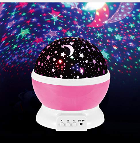 Star Projector，Moon Light Lightme Stars Starry Sky LED Night Light Projector Lamp Battery USB Kids Gifts Children Bedroom Lamp Projection Lamp