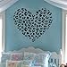 23.6" X 27.6" Personalized Cheetah Spot Heart Vinyl Wall Decal Removable mural decor Sticker Cheetah Print for family decals