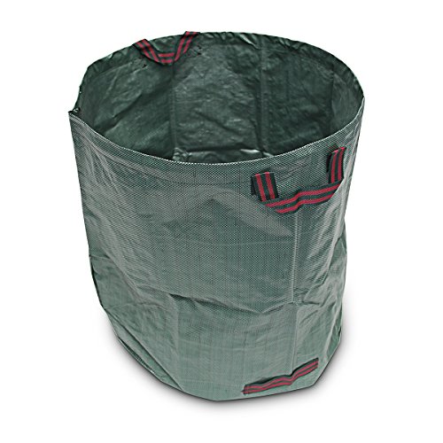 Relaxdays Gartensack faltbar 272 Liter, selbststehende Laubtasche, 3-er Set Gartentonnen, robust, wetterresistent, grün - 3