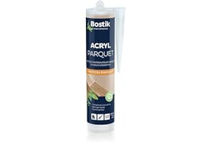 Bostik Joint Acryl Parquet et Sols Stratifié – Colle Mastic Acrylique – Compatible Tous Vernis – Sans Solvant – Couleur : Chêne Clair, Cartouche 300 ml