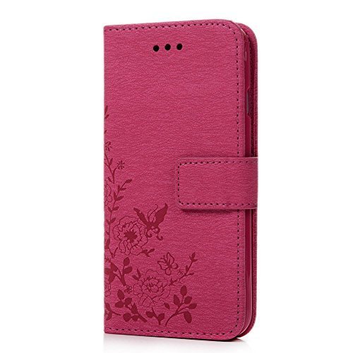 iPhone-6S-iPhone-6-Case-Cover-47-Inch-Lanveni-Butterfly-Flowers-Embossed-Retro-Premium-PU-Leather-Magnetic-Flip-Wallet-Cover-with-Detachable-Hand-Strap-Card-Slots-Stand-Function-for-iPhone-6S-iPhone-6
