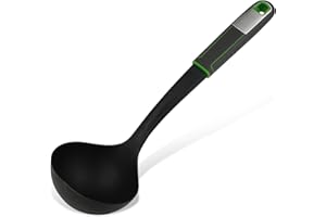 FACKELMANN Chefkoch trifft Schöpflöffel - ideal zum Servieren und Schöpfen von Suppen & Co., mit Soft-Touch-Griff und Edelstahleinsatz