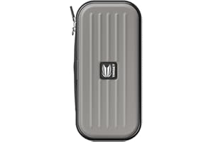Target Darts Takoma Dart Case Wallet, Regular Size, Grey | Store 3 Fully Assembled Darts & Accessories | Dart Holder with Zip Lock Pouches, Store Flights, Shafts & Swiss Points