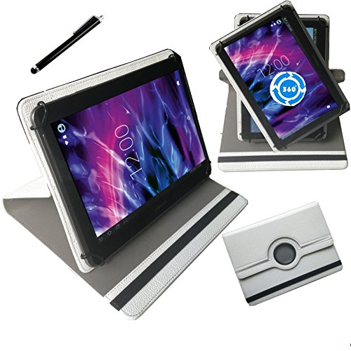 360° 10 Zoll WEISS Tablet Tasche Schutz Hülle Stand Etui für Smartbook S10Q