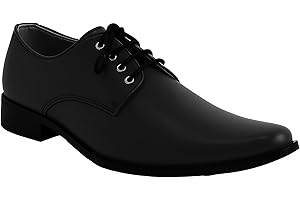 SIRRI Chaussures Derby en Cuir Mat pour garçons - Parfaites pour Les Mariages et Les Occasions spéciales