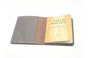 JJNUSA Copertura del giornale in pelle per le note di campo Moleskine Cahier Notebook 8,9 x 14 cm, Notepad Ricaricabile