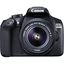 Canon EOS 1300D 18MP Digital SLR Camera (Black) with 18-55mm ISII Lens, 16GB Card and Carry Case