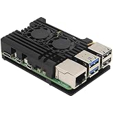 Raspberry Pi 5 &Ccedil;ift Fanlı Al&uuml;minyum Kasa Soğutucu Muhafaza Kutusu