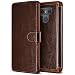 Produktbild LG G6 Handy Schutz-Hülle Dandy Layered Dunkel Braun / Braun Premium PU-Ledertasche | Smartphone Tasche | Cover mit Kartenfach | VRS Design Rundum-Schutz Case | Klappbar-Etui Wallet