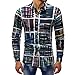Produktbild Hemd Sannysis Herren Slim Fit Hemden Bedrucktes Freizeit Businesshemd Printed Bluse Lässige Langarm Dünne Poloshirt Anzug Tops