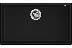 Teka - Fregadero Tegranite Square 72.40 Color Black Ref 115230015 Mueble De 80 Cm