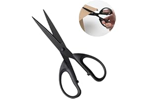 NICEIN Allzweck Schere - Scharfer,Antihaft,Edelstahl | Scheren，Papierschere, Bastelschere,haushaltsschere,küchen schere,büroschere, | Anti-Haft-Fluorbeschichtung für Klebeband (16cm-Schwarz)