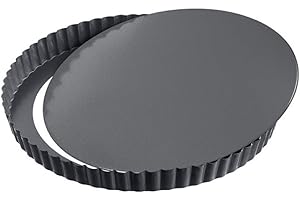 SPACE HOME GF - Stampo Antiaderente per Quiche e Torte con Base Rimovibile - Ø 24 cm