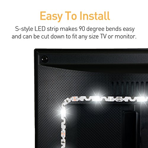 Luminoodle LED TV-Hintergrundbeleuchtung – Groß – Die längste USB-LED-Hintergrundbeleuchtung auf dem Markt – USB-betriebene LED HDTV-Bias-Beleuchtung für TV-Umgebungsbeleuchtung – Hintergrundbeleuchtung für TV - 3
