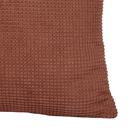 Farbe mais gestreift Kissenbezug Cord Deko Kissen Bezug 2-teilig für Sofa Überwurf Kissen Fall 45,7 x 45,7 cm 45 x 45 cm Braun - 3