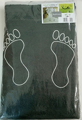 saunaday – Das neuartige Saunatuch Fussrichtung, XXL (210×100 cm NEU), Anthrazit - 3