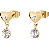 Collana in acciaio con cuore e cristalli Brosway BHKN132