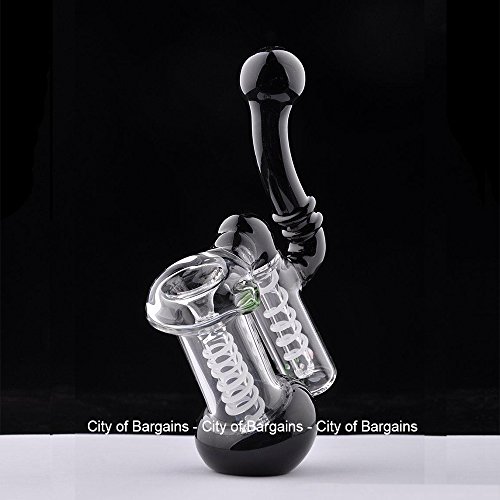 Bubbler / Glaspfeife mit 2 Trommelperkolatoren handgefertigt Pfeife - 5