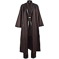 Adult Anakin Tunic Costume Men's Brown Hooded Robe Tunic Uniform Full Set Halloween Cosplay Costume