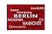 Produktbild Bavaria Home Style Collection - Fussmatte Städte - Schuhabtreter - Dortmund Kassel Köln Bonn Hamburg Bremen Nürnberg Berlin München Stuttgart Kiel Leipzig Hannover Dresden Frankfurt - rot