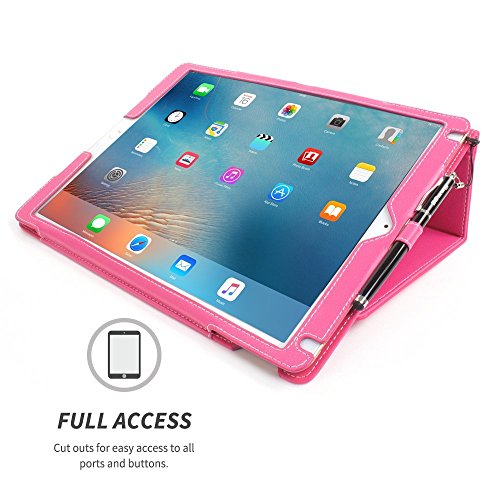 iPad Pro 12.9 (2017) Hülle Pink, Snugg Leder iPad Pro 12.9 (2017) Schutz Klapphülle Case Cover [Lebenslange Garantie] mit Ständer für Apple iPad Pro 12.9 (2017) - 3