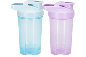 HIUSITY Shaker Proteinshake, Protein Shaker mit Kugel für Super Cremige Fitness Eiweiß Shakes, Proteinshake Becher, Gym Shaker, Langlebiger, Auslaufsicherer, Geruchsneutraler Shake Becher, 500ml