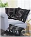 Produktbild Panache Bling Glitzer Glänzend Sparkle "Home Sweet Home", Schwarz, 3er-Pack, Kissenbezüge 43.18 cm X 43.18 cm (43 cm X 43 cm), Schwarz mit mit silberfarbenem Schriftzug Strasssteinen besetzter Buchstaben. Bedruckt, aus Chenille/Samt-Optik.