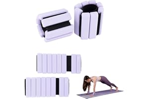 U Can - Par de pesas para tobillos y/o muñecas de silicona de 0,5 KG, 1 KG, 1,5 KG para ejercicio en casa. Minimalistas, cómodas y guapas. Colores negro, rosa, azul y gris.