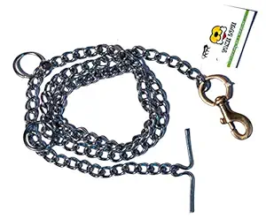 Tame Love? Stainless Steel Dog Chain for Heavy Dogs with Brass Hook (30-45kg)